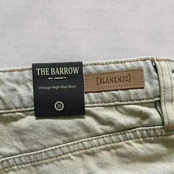 Blank NYC NEW The Barrow Vintage High-Rise Size 26 Crochet Denim Jean Shorts - Picture 7 of 8